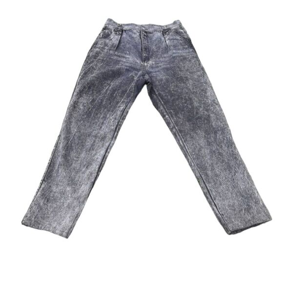 DEADSTOCK Black Vintage 90s Acid Wash High Waist Roper Plus Sized Jeans - Picture 1 of 12